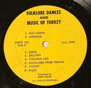 Bora Özkök ‎– Çarık - Turkish Folk Dances LP Plak - Görsel 3