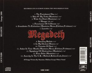 Megadeth – Europe 1993 CD - Görsel 2
