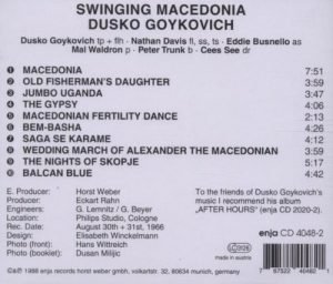 Dusko Goykovich – Swinging Macedonia CD - Görsel 2