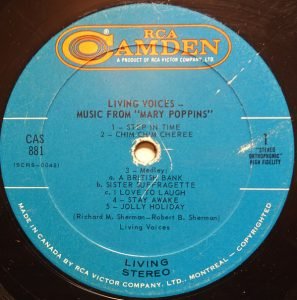 Living Voices – Music From Mary Poppins LP Plak - Görsel 3