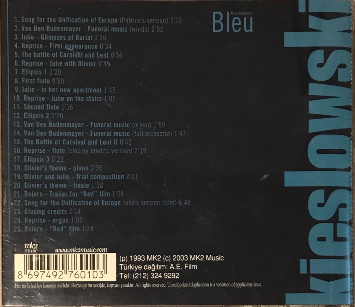 Zbigniew Preisner – Trois Couleurs: Bleu (Bande Originale Du Film) CD - Görsel 2