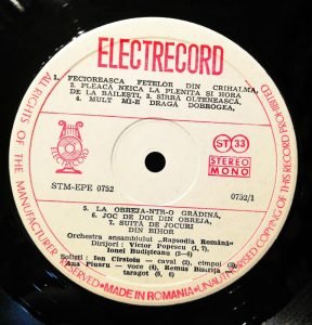 The Romanian Folk Music Ensemble – Rapsodia Română ‎LP Plak - Görsel 2