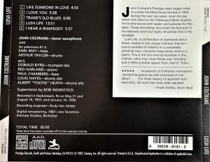 John Coltrane – Lush Life CD - Görsel 2