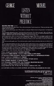 George Michael ‎– Listen Without Prejudice Vol.1 Kaset - Görsel 3