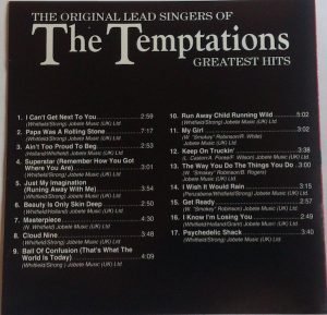 The Temptations – Greatest Hits CD - Görsel 2