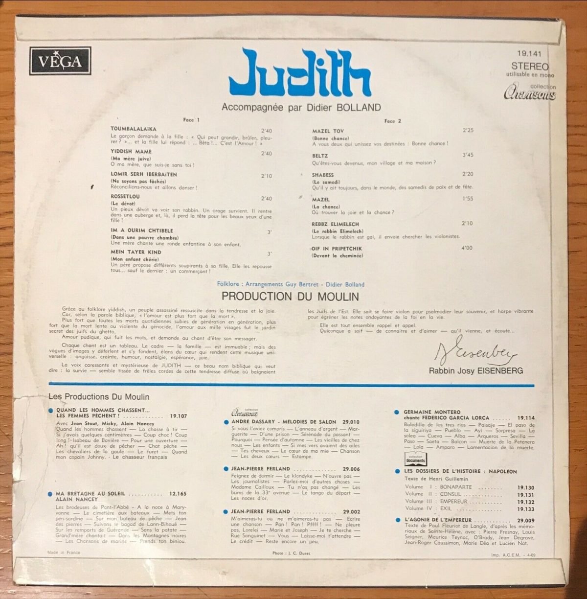Judith – Yiddische Mame LP Plak - Görsel 2