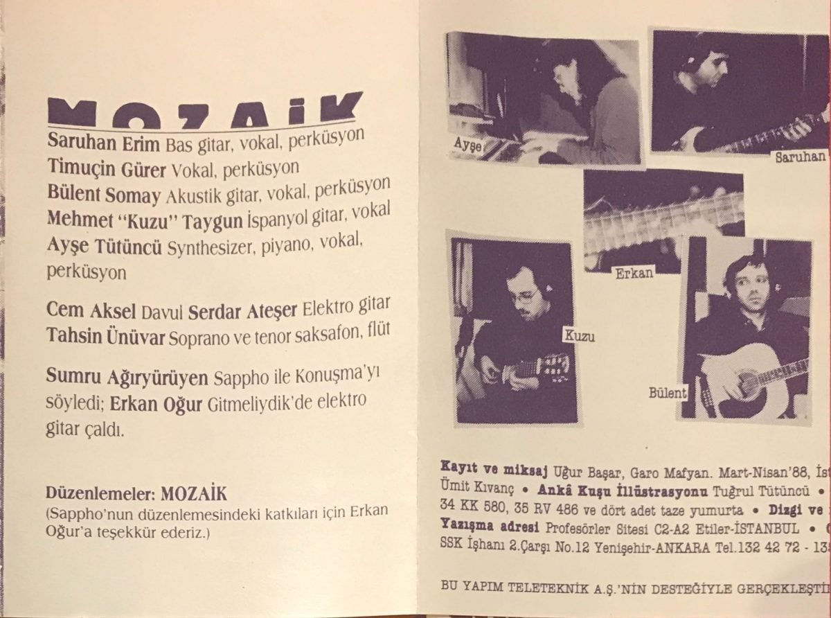 Mozaik ‎– Çook Alametler Belirdi Kaset - Görsel 2