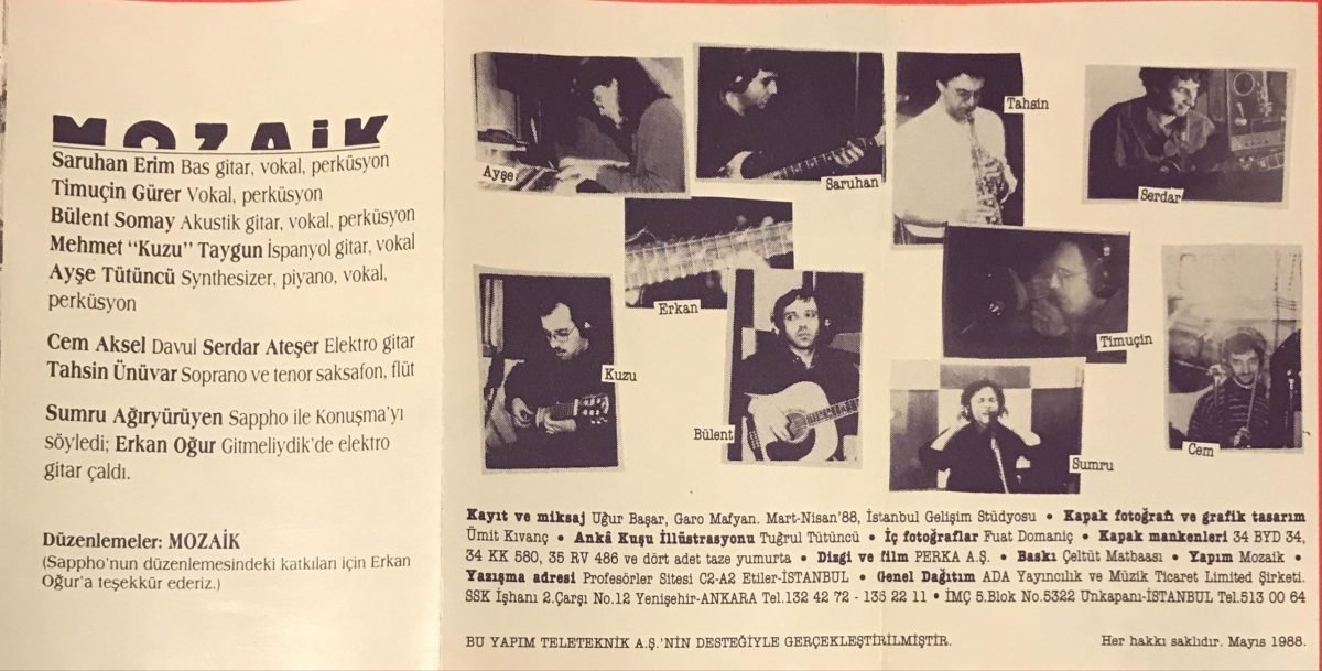 Mozaik ‎– Çook Alametler Belirdi Kaset - Görsel 3