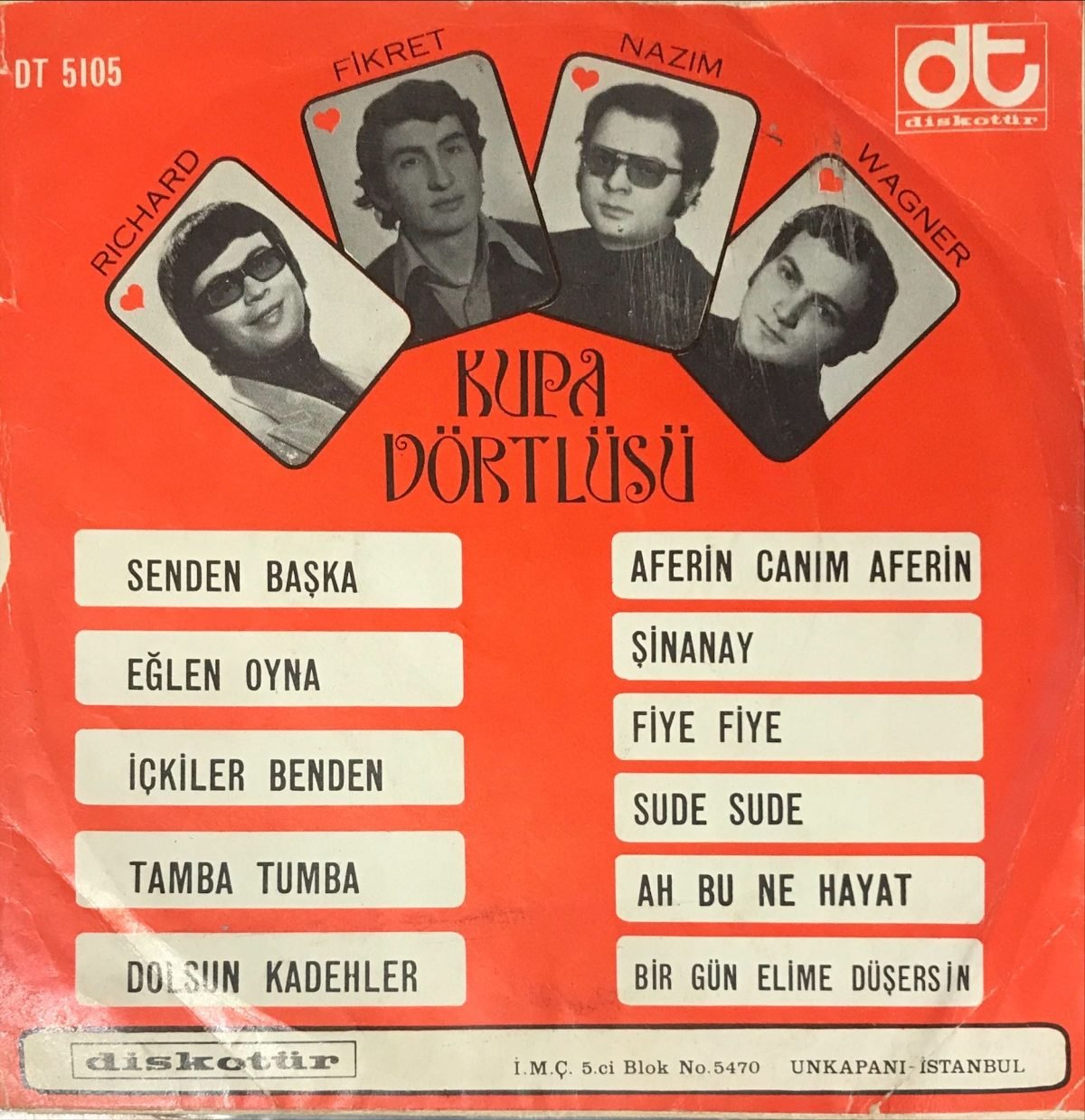 Kupa Dörtlüsü – Kupa Dörtlüsü ile Eğlenelim 45lik Plak - Görsel 2