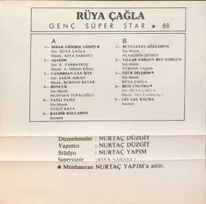 Rüya Çağla – Genç Süper Star 88 Kaset - Görsel 3