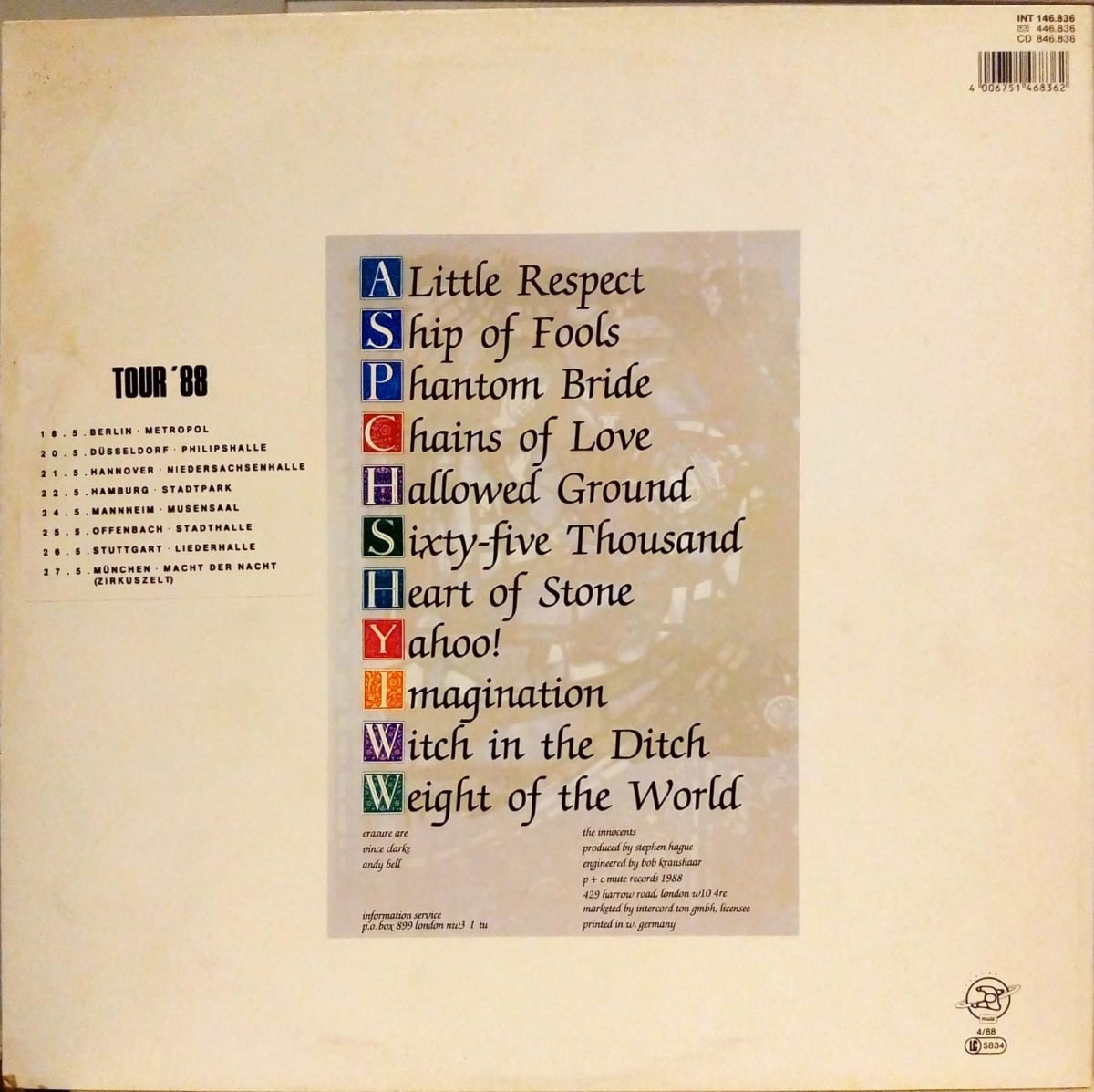 Erasure – The Innocents LP Plak - Görsel 4