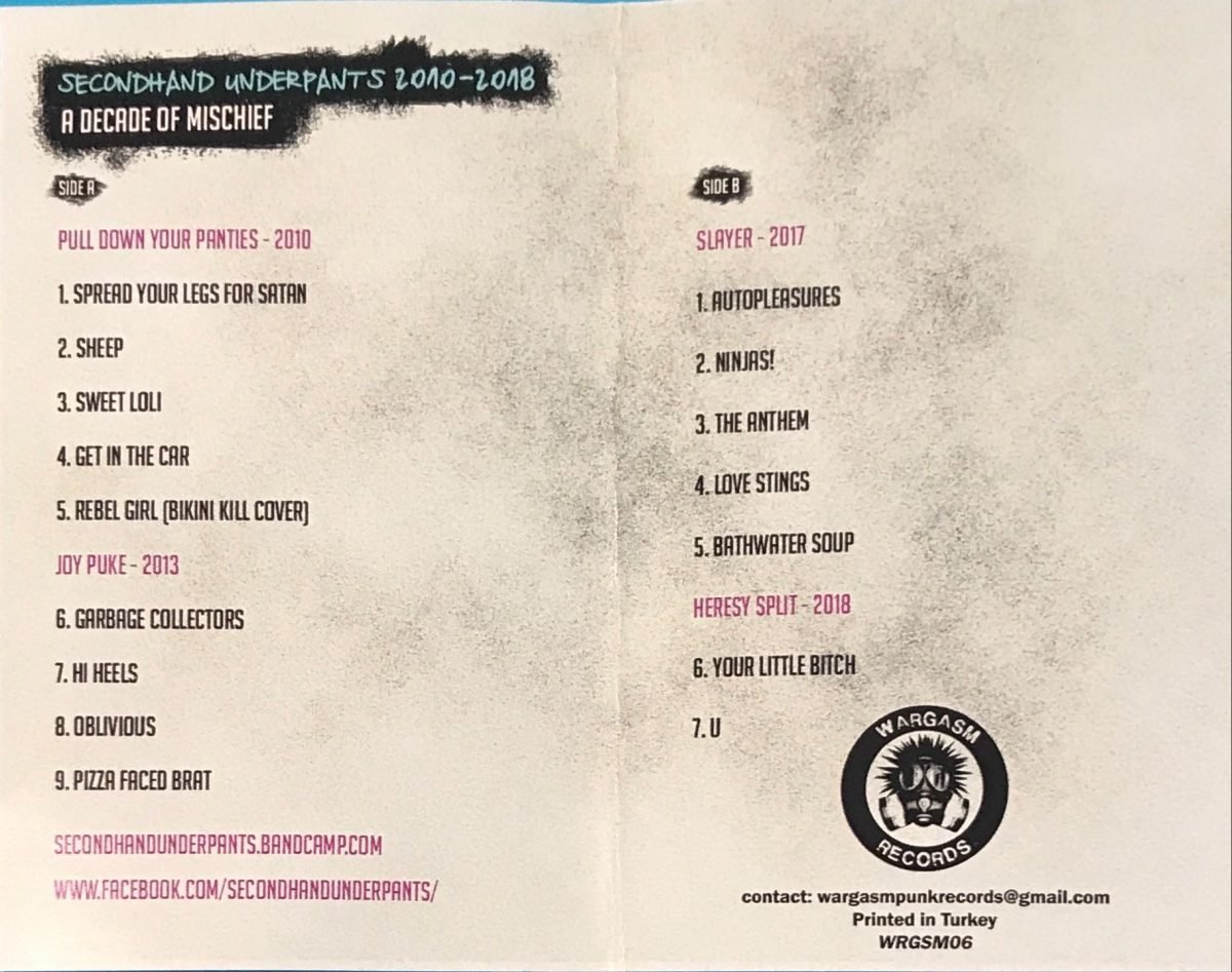 Secondhand Underpants ‎– 2010-2018 A Decade Of Mischief Kaset (Punk) - Görsel 4
