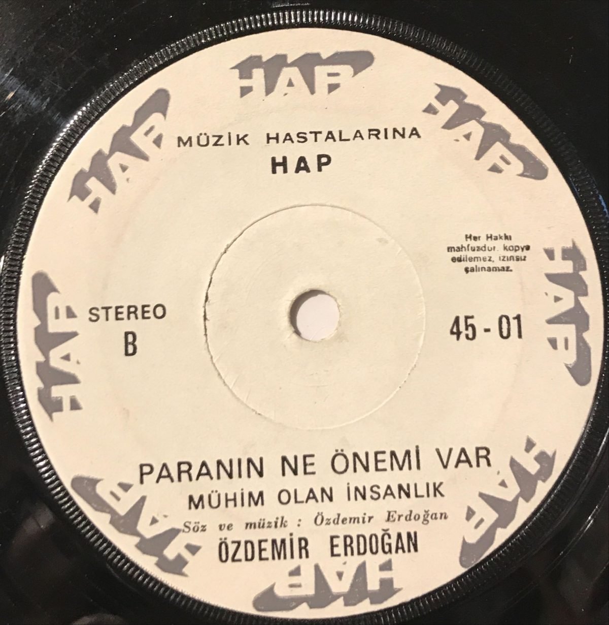 Özdemir Erdoğan – Müzik Hastalarına Hap 45lik Plak - Görsel 2