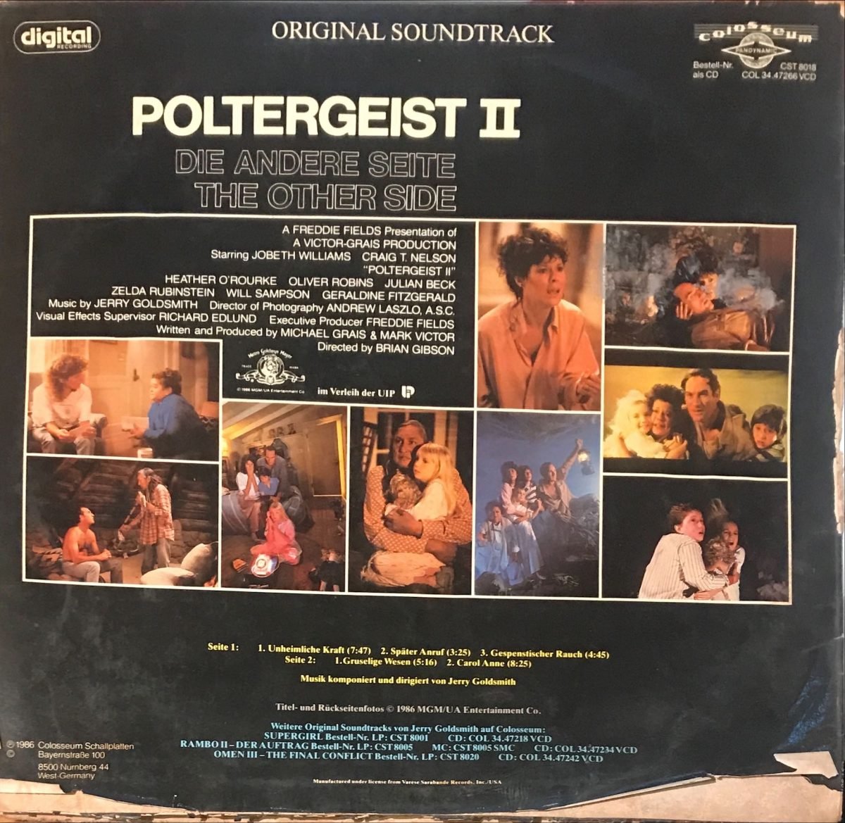 Jerry Goldsmith – Poltergeist II: The Other Side (Original Motion Picture Soundtrack) LP Plak - Görsel 2