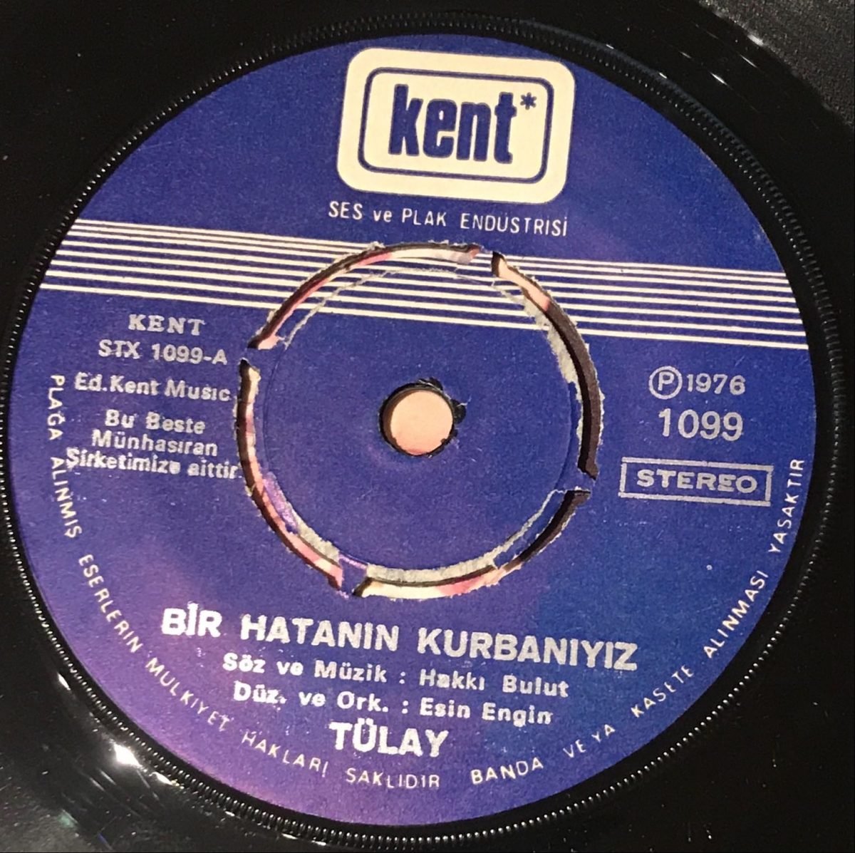 Tülay – Bir Hatanın Kurbanıyız / Öldürecekler Beni 45lik Plak - Görsel 3