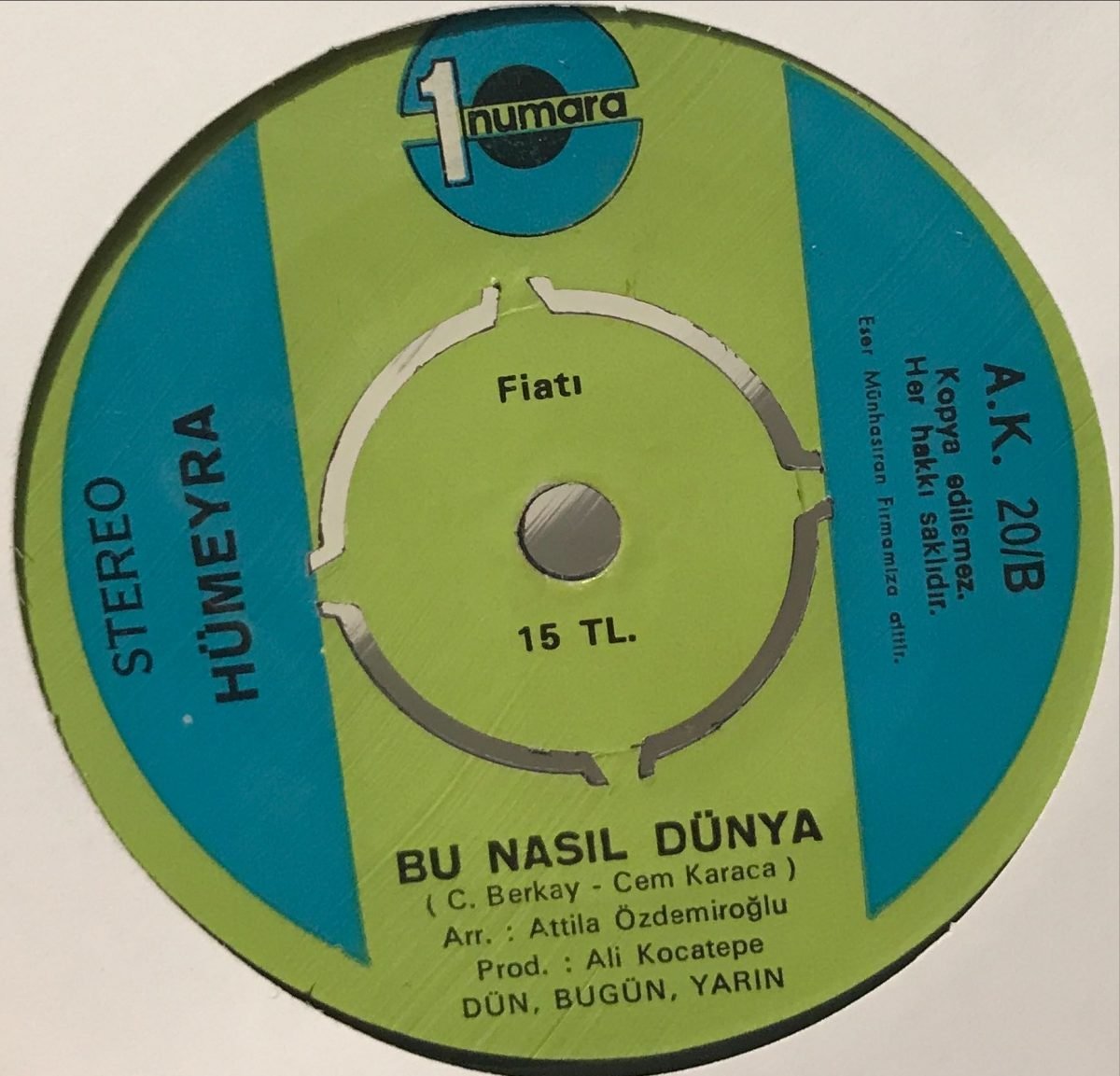 Hümeyra ‎– Yiğit / Yardan Haber Yok 45lik Plak - Görsel 3