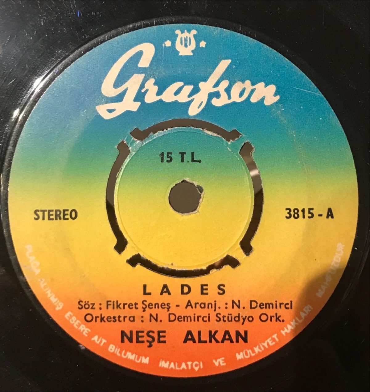 Neşe Alkan ‎– Lades / Öderim Sana 45lik Plak - Görsel 4