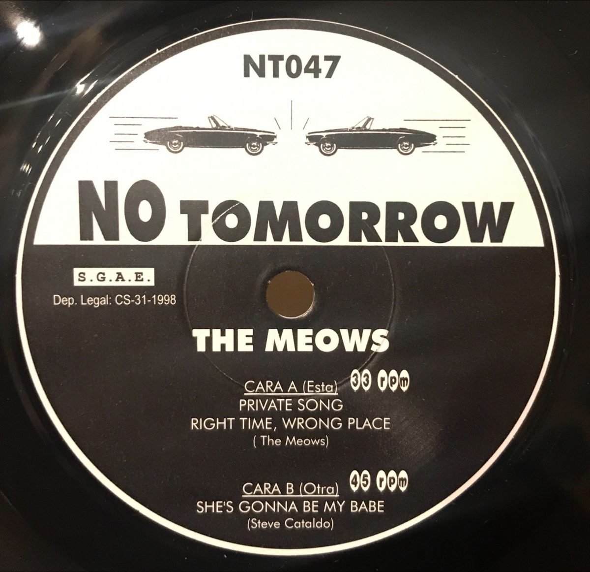 The Meows ‎– Private Song 45lik Plak (Garage Rock) - Görsel 3