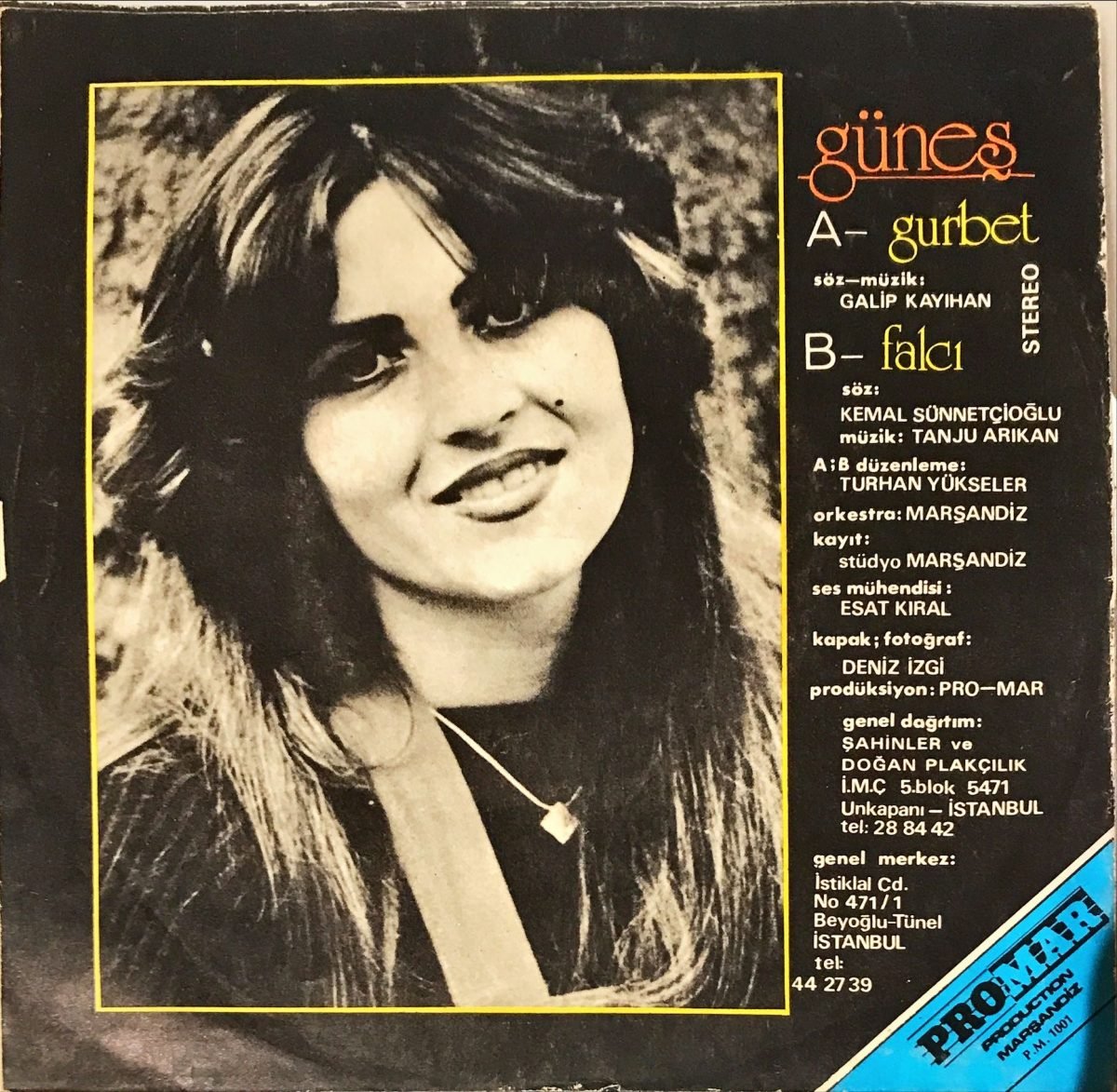 Güneş – Gurbet / Falcı 45lik Plak - Görsel 2
