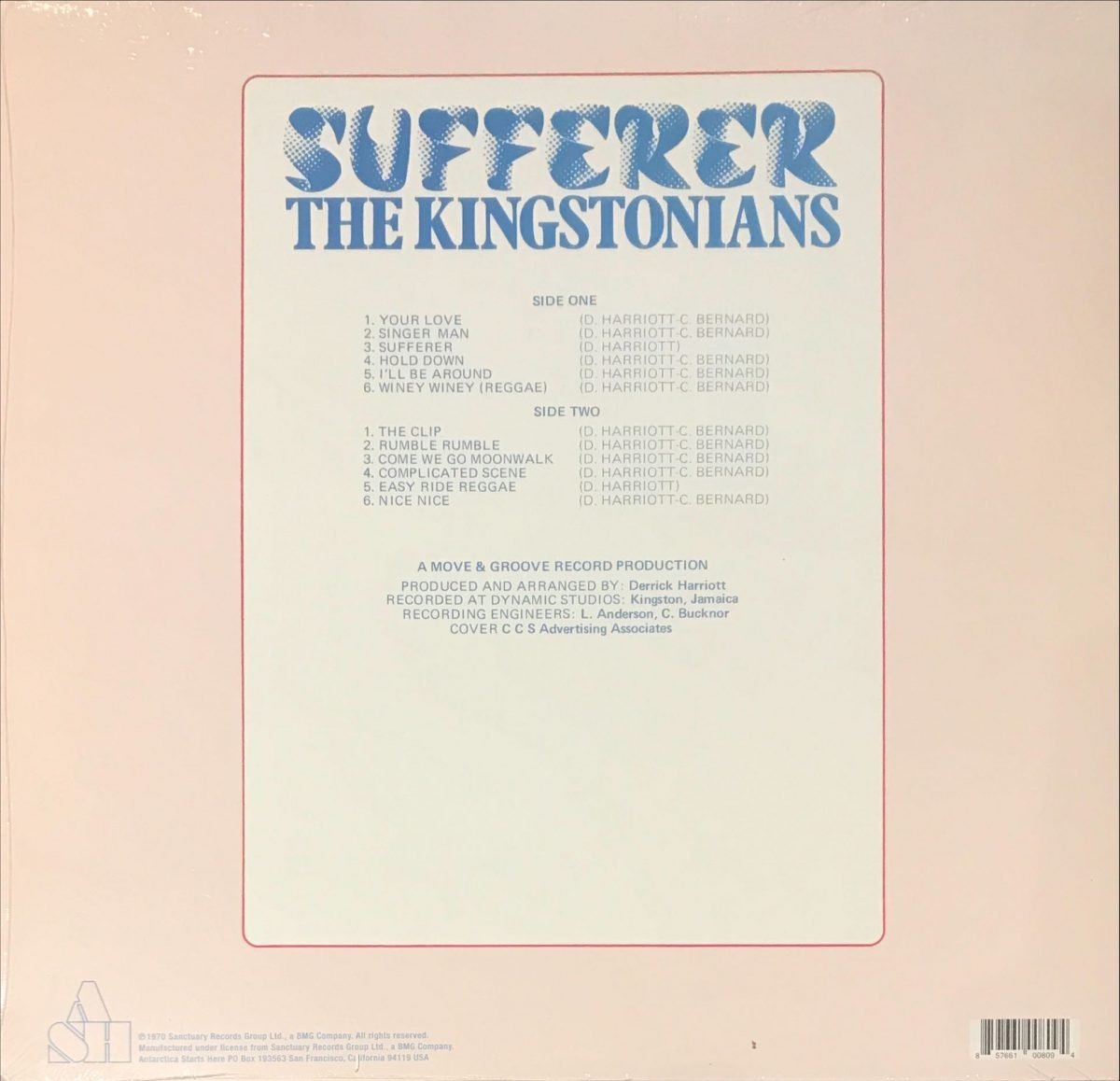 The Kingstonians – Sufferer LP Plak - Görsel 3