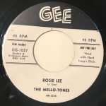 The Mello-Tones ‎– Rosie Lee 45lik Plak PROMO (Rhythm & Blues)