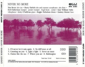 Lindsey Horner – Never No More CD - Görsel 2