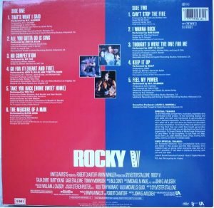 Rocky V (Music From And Inspired By The Motion Picture) LP Plak - Görsel 2