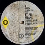 By All Means – Somebody Save Me 12'' Maxi Single Plak - Görsel 4