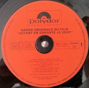 Max Steiner – Gone With The Wind (Bande Originale Du Film) LP Plak - Görsel 3