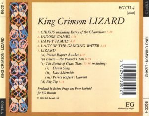 King Crimson – Lizard CD - Görsel 2