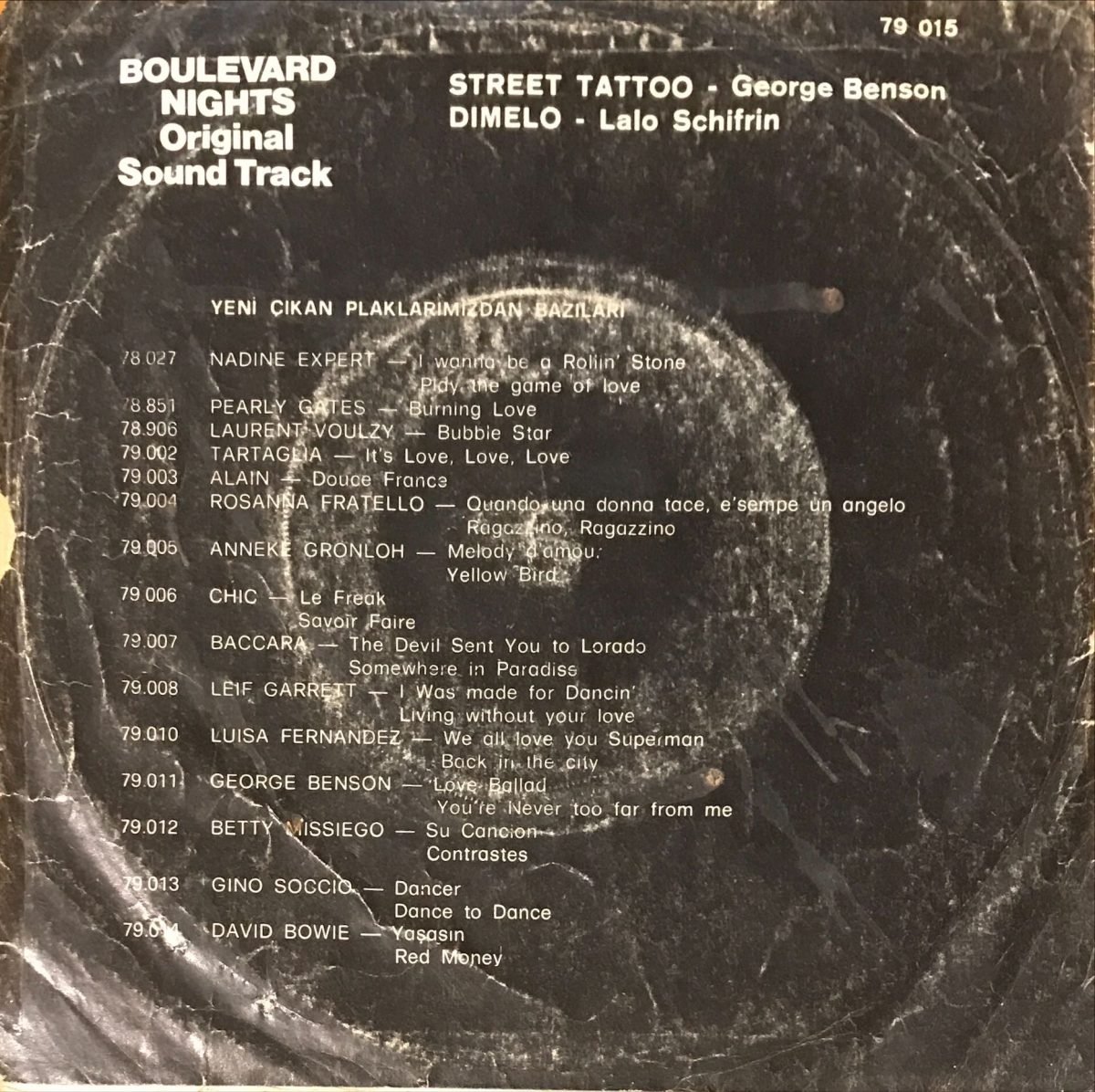 Lalo Schifrin ‎– Boulevard Nights (Original Soundtrack) 45lik Plak - Görsel 2