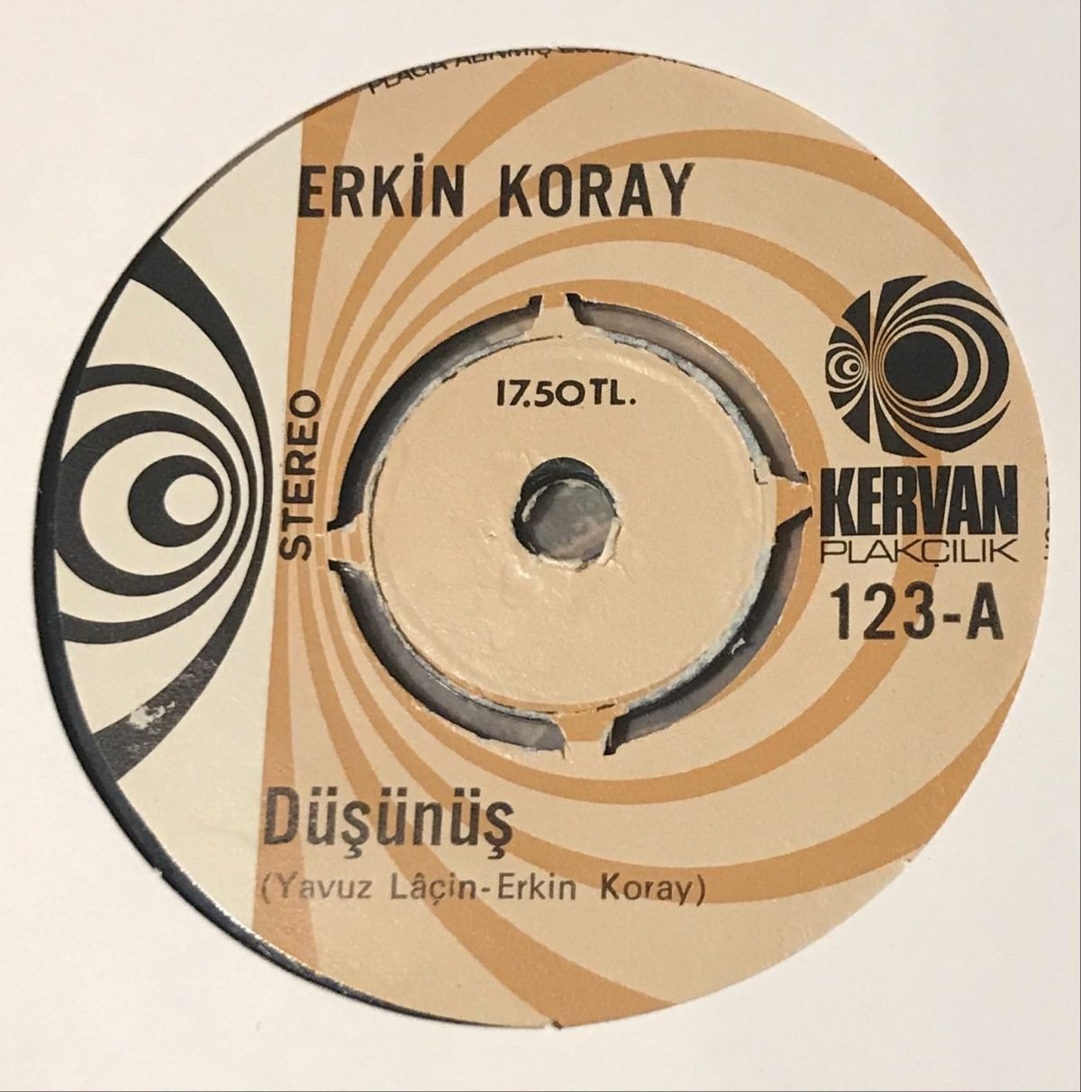 Erkin Koray – Düşünüş / Hadi Hadi Oradan 45lik Plak - Görsel 3