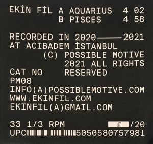 Ekin Fil – Aquarius / Pisces 45lik Renkli Plak - Görsel 2