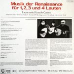 Musik der Renaissance Für 1, 2, 3 und 4 Lauten LP Plak - Görsel 2