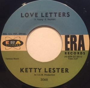 Ketty Lester – Love Letters 45lik Plak (Rhythm & Blues)