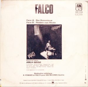 Falco – Der Kommissar (Version Originale) 45lik Plak - Görsel 2