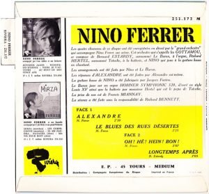 Nino Ferrer – Alexandre 45lik Plak (Freakbeat) - Görsel 2