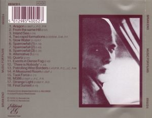 Brian Eno ‎– Music For Films CD - Görsel 2