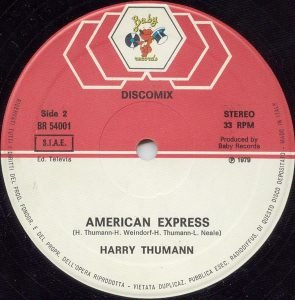 Harry Thumann – Underwater / American Express 12'' Maxi Single Plak - Görsel 3