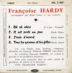 Françoise Hardy – J'Suis D'Accord 45lik Plak EP - Görsel 3