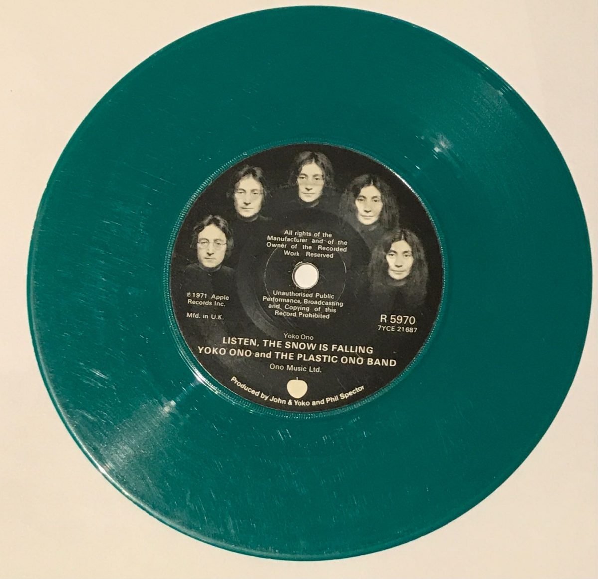 John & Yoko & The Plastic Ono Band – Happy Xmas 45lik Renkli Plak - Görsel 2