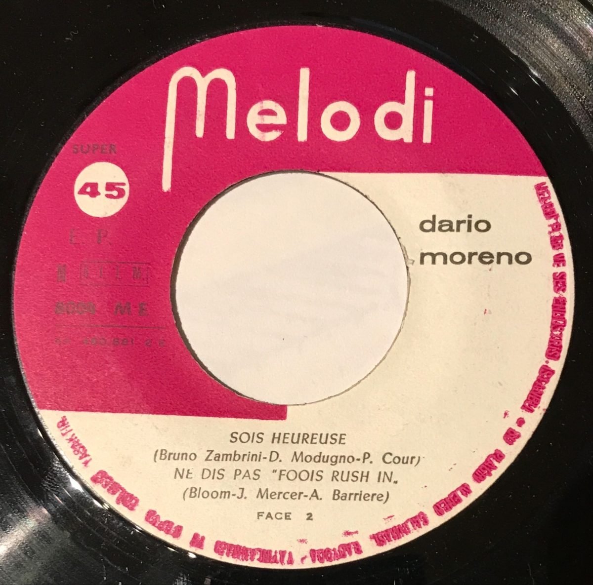 Dario Moreno – America 45lik EP - Görsel 2