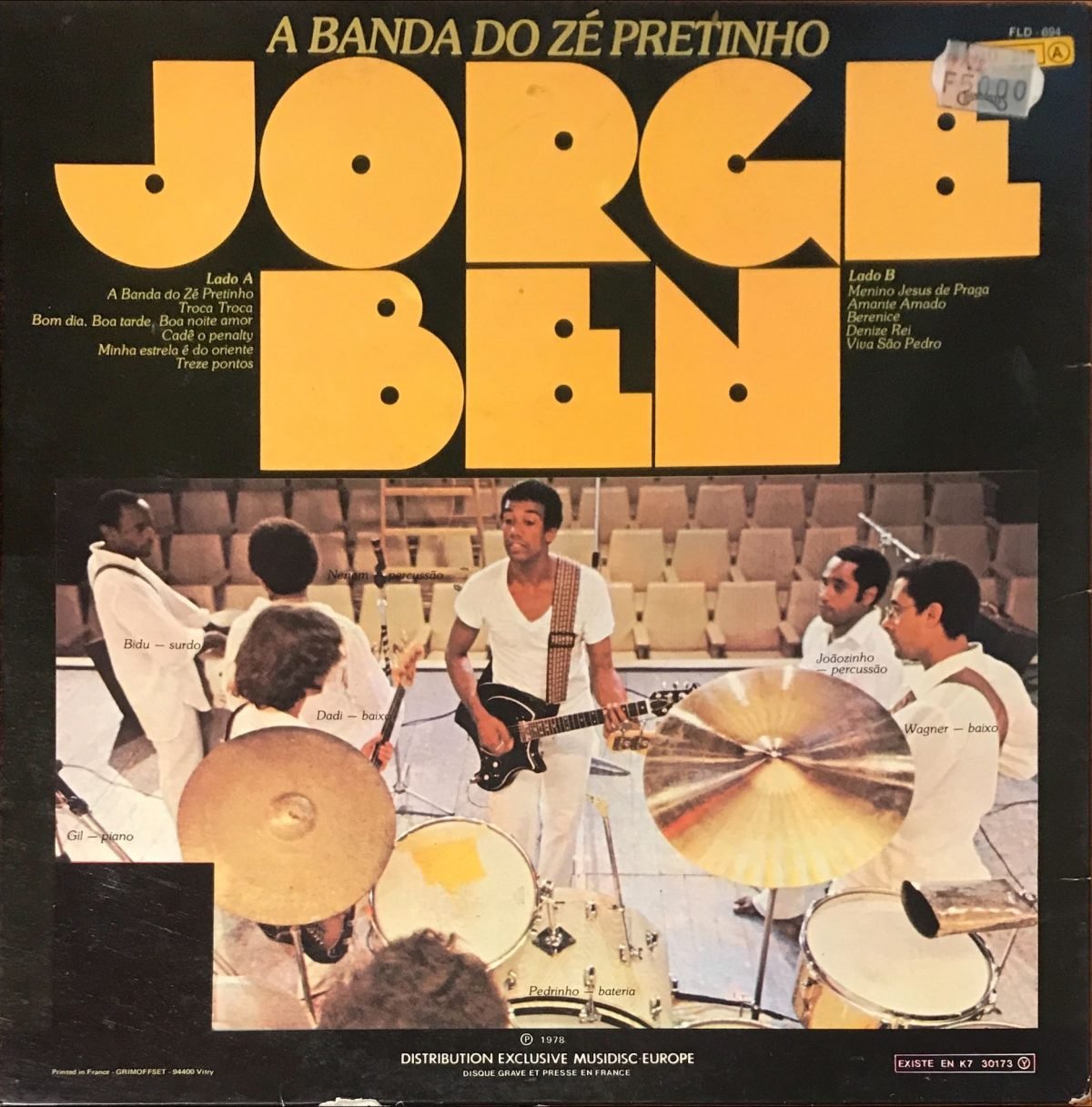 Jorge Ben – A Banda Do Zé Pretinho Bérénice LP Plak - Görsel 2
