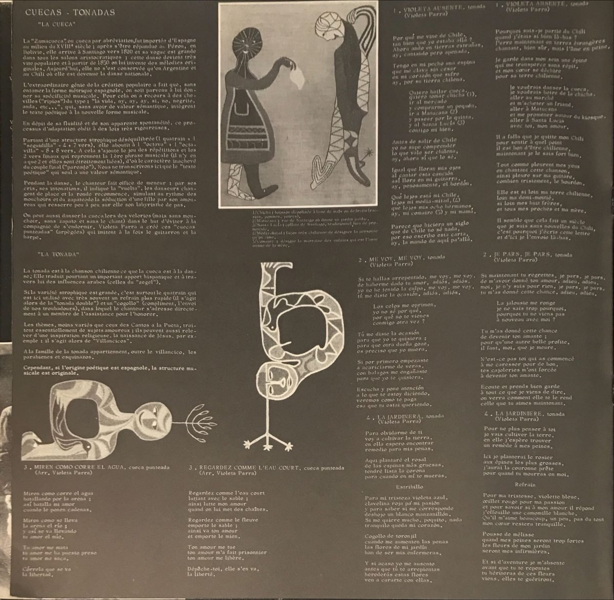 Violeta Parra ‎– Ausente... Presente... Cantos De Chile 2LP Plak - Görsel 3