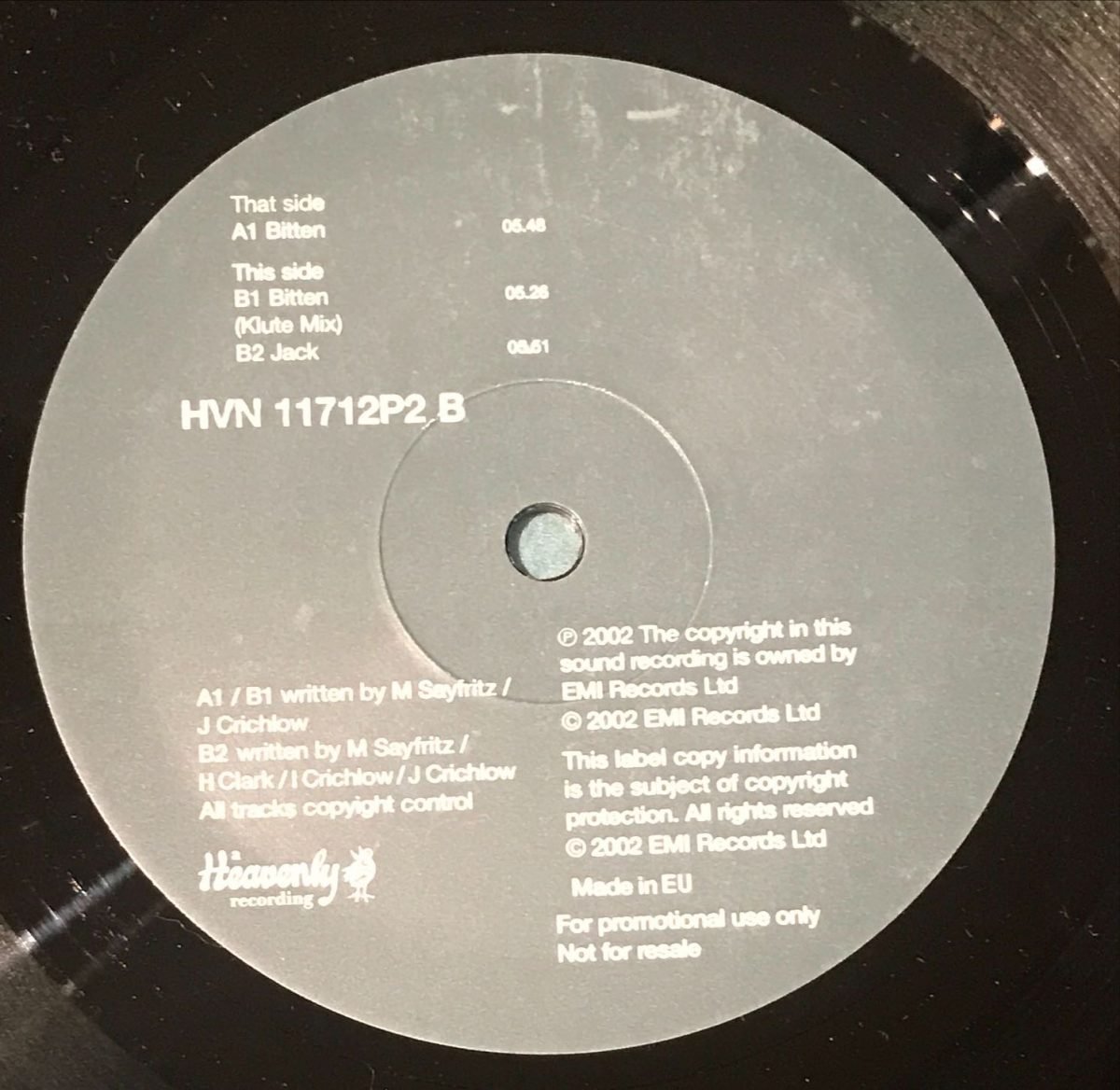 Dog – Bitten 12'' Maxi Single Plak (Drum n Bass) - Görsel 2