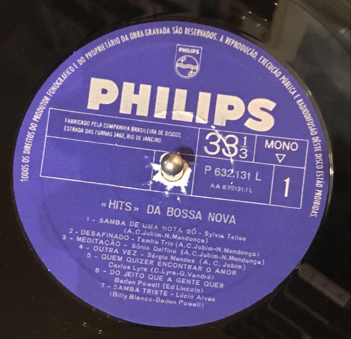 "Hits" Da Bossa Nova LP Plak - Görsel 3