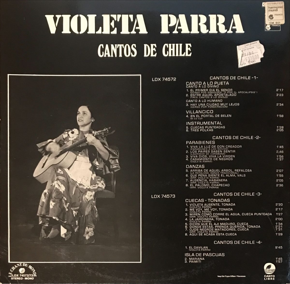 Violeta Parra ‎– Ausente... Presente... Cantos De Chile 2LP Plak - Görsel 2