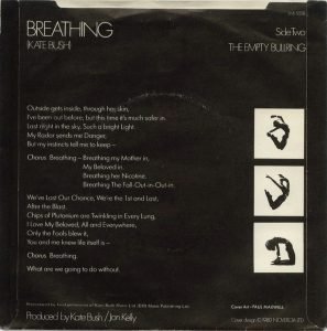 Kate Bush ‎– Breathing 45lik Plak - Görsel 4