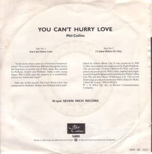 Phil Collins – You Can't Hurry Love 45lik Plak - Görsel 3
