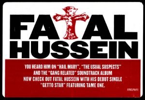 Fatal Hussein – Getto Star 12'' Maxi Single Plak Promo - Görsel 4